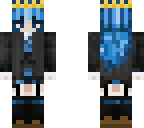 blue hair with crown?