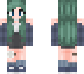 blue plaid girl