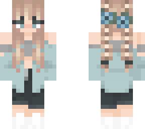 braided hair (but blue and green)