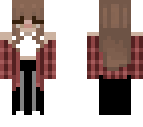 brown hair with flannel