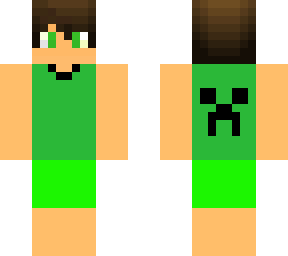 creeper boy swimming