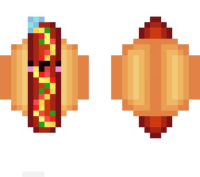 cute hotdog w/ a party hat