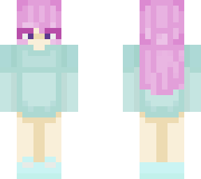 girl with pink hair and blue hoodie (without mask)