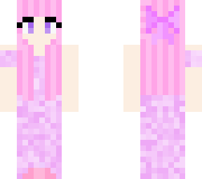 pastel girl with pink hair
