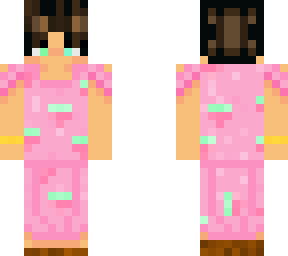 person in a strawberry dress