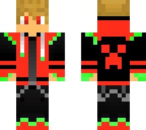 red and green creeper boy