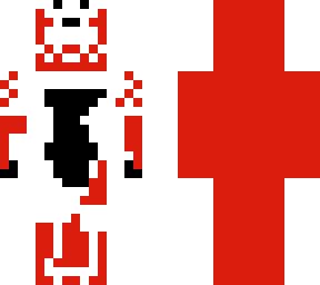 red man with white and black