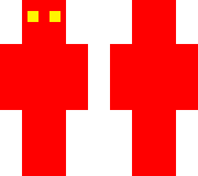 red with yellow eyes