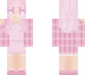rose pink girl longish hair