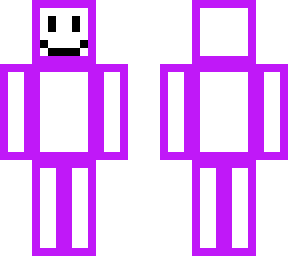 a purple little happy guy