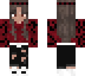 black and red girl skin