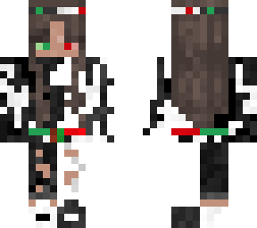 black and white ranboo girl skin