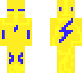 blue and yellow cyber enderman