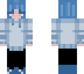 blue/cyan - long hair