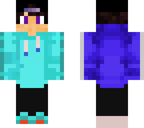 blue hoodie boy