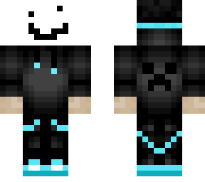 blue hoodie guy with funny mask