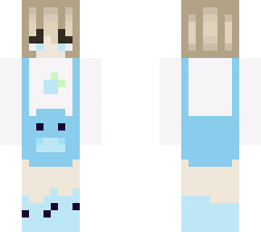 blue overall girl