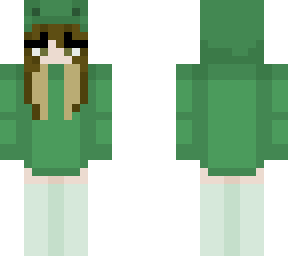 girl in a frog hoodie