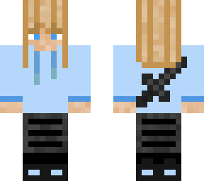 girl with blue hoodie