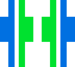 green and blue