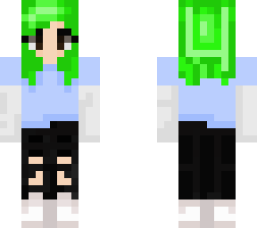 green hair