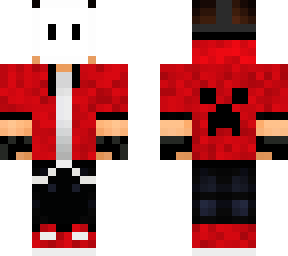 masked red hoodie