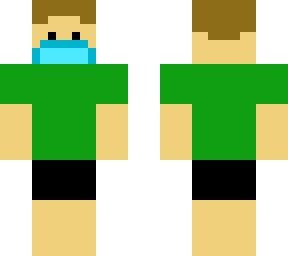 my character with toggleable mask, shorts and t-shirt