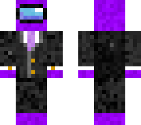purple amogus in suit