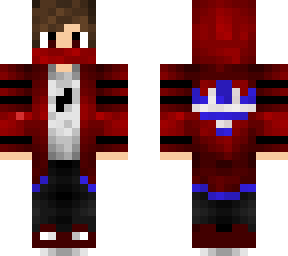 red and blue skin with mask