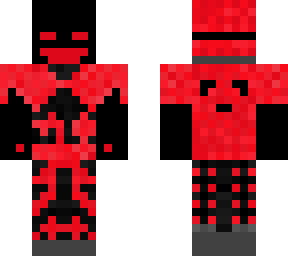 red n black olcher: with his mask