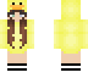 softie girl in duck onesie