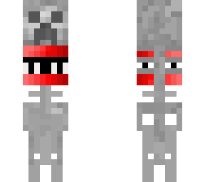 the skeleton of a creeper
