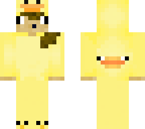 weird girl with duck-suit