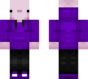 axolotl in a purple hoodie