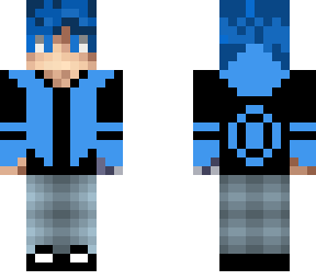 blue haired gamer