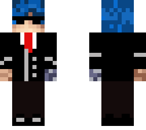 blue haired suit