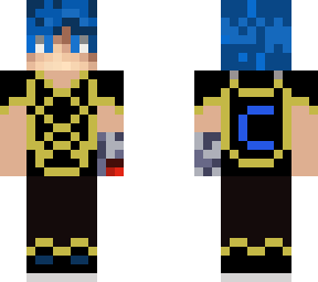 blue haired warrior