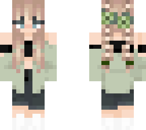 braided hair (but green and black)