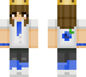 crown blue suit girl