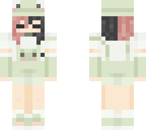 froggie overalls + black and rose split dye