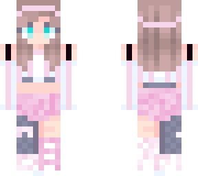girl in cute pink dress