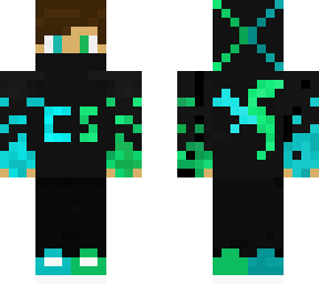 green and blue man