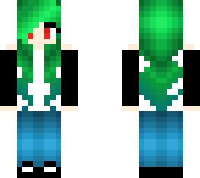 green haired girl