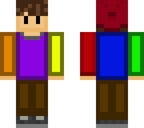 guy with multi colored hoodie