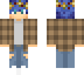 matching flannel blue hair