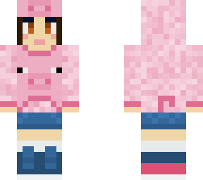 piggy hoodie on