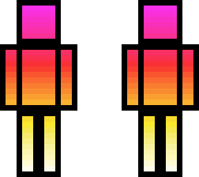 pink to red to yellow with black border