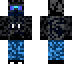 skiing black and blue