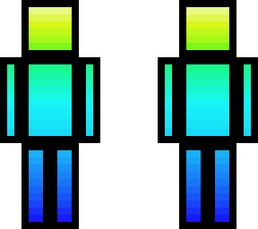 yellow to green to blue with black border