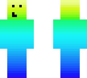 yellow to green to blue with smile